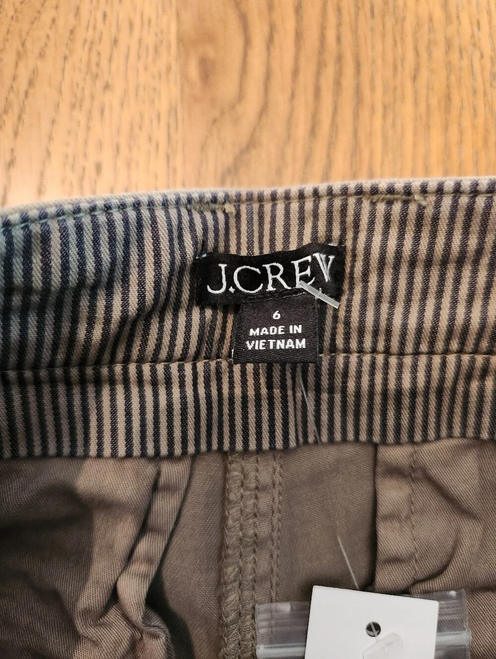 NEW J Crew Olive Chino Flat Front Shorts Size 6